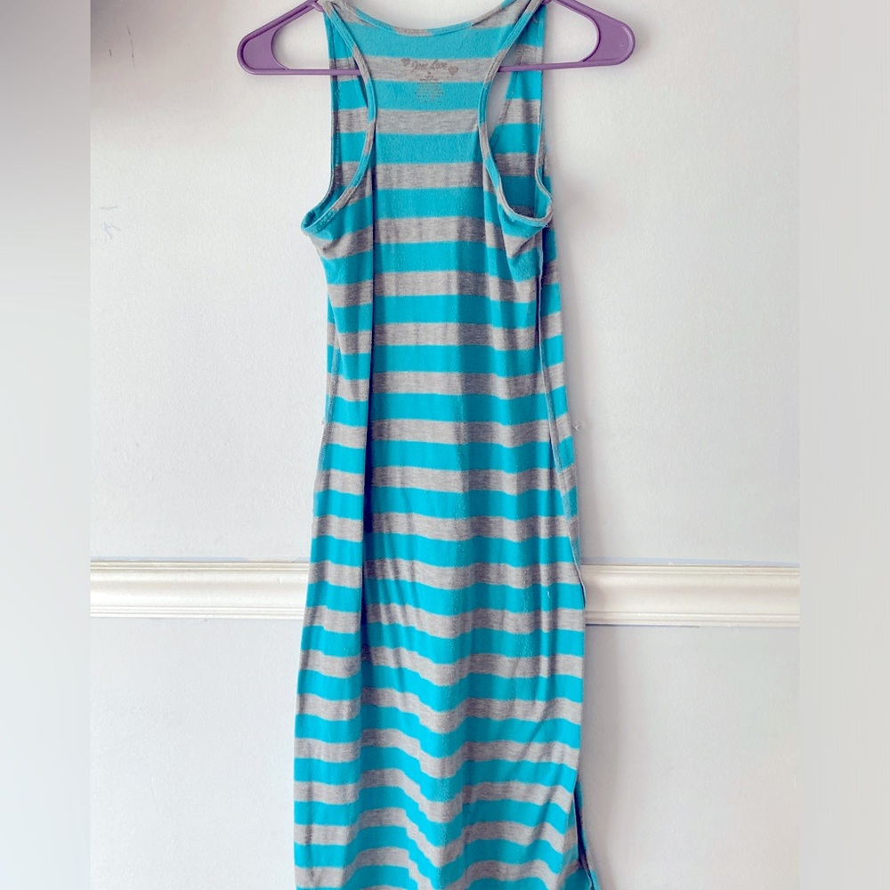 BLUE STRIPPED SUMMER DRESS (M)